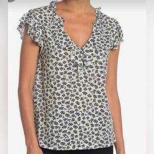 Velvet by Graham and Spencer Tirion Ruffle Top, Large